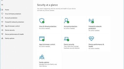 Windows Security screenshot 1