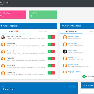 Dashboard - Manager