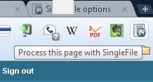 SingleFile is very easy to use