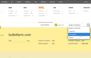 Vesta Control Panel screenshot 1