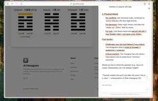 AI Hexagram chatbot