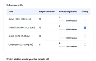 Volunteer / Task Sign-up