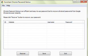 iSunshare Chrome Password Genius screenshot 1