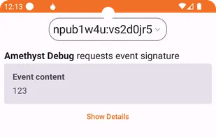 Amber Nostr Event Signer screenshot 1