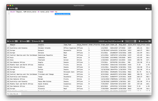 Autocomplete table and column names.