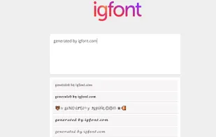 IG Font screenshot 1