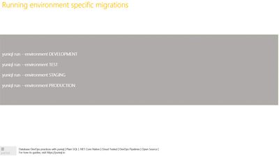 Run environment specific migrations