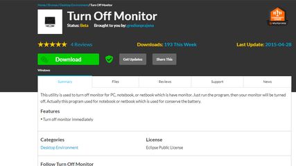 Turn Off Monitor screenshot 1