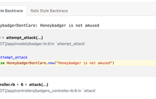 Exception backtrace detail