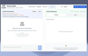 Text to LaTeX screenshot 1