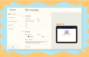 Create and edit campaigns.