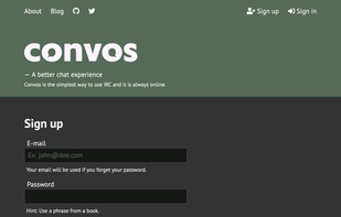 Convos screenshot 1