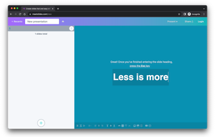 Press Enter to start typing slide title
