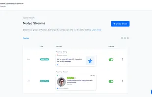 Create and edit Streams of Nudges easily