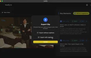 Export them either with or without captions