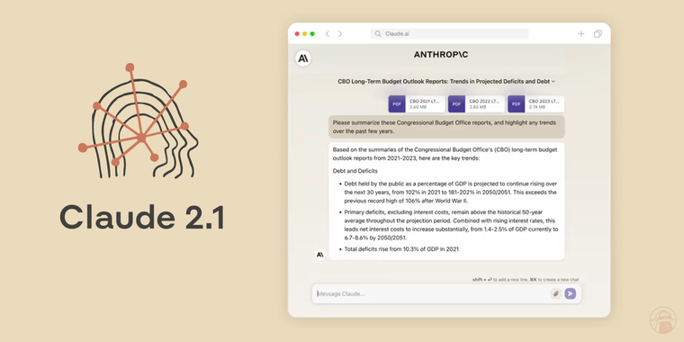Claude 2.1 released with a 200K token context window and lower model hallucination rates image