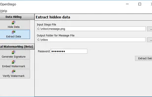 Openstego screenshot 1