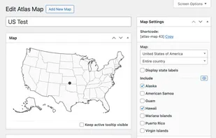 Editing an interactive US map with clickable states in the WordPress admin
