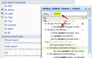 Writing Outliner screenshot 2