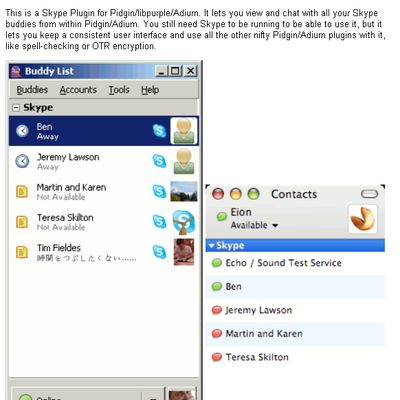 install skype plugin for pidgin