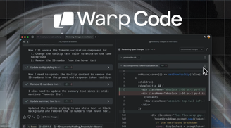 Warp launches Warp Code with tools for code review, agent profiles & integrated diff view image