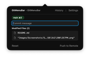 GitMenuBar screenshot 2