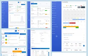 Administrative dashboard for managing content and booking data.