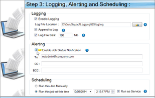 Notice in the above screenshot that jobs can “run as a service” as well, requiring no human intervention.