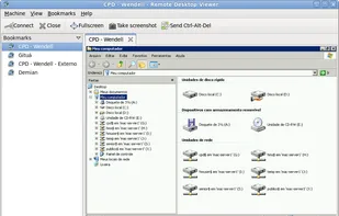 Vinagre connected to a windows machine
