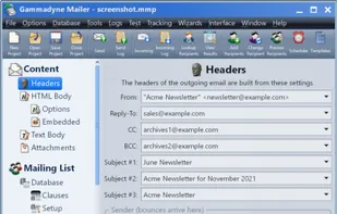 Gammadyne Mailer screenshot 1