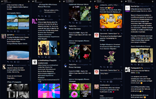Add timelines and lists from all your accounts in the same interface.
