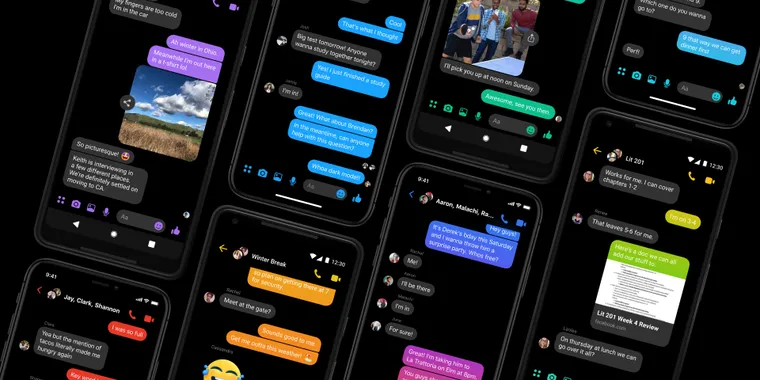 Facebook Messenger's dark mode on Android and iOS is unlocked with a moon emoji image
