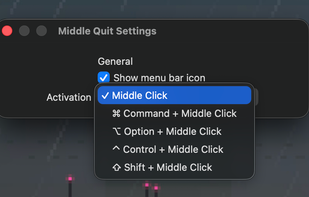 MiddleQuit screenshot 1
