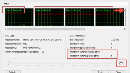 CPU Core Parking Manager 3 screenshot 1