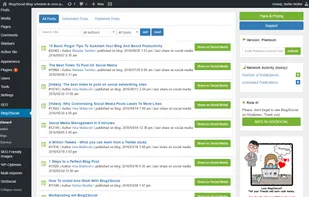 Selecting a blog post to share.