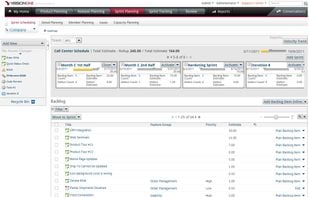 The Spring Scheduling tab quickly lets you assign stories to sprints.