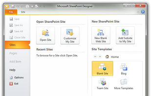 Microsoft Sharepoint Designer screenshot 1