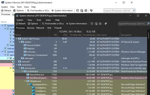 Main window - Processes Tab