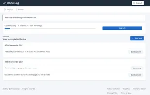 Done Log screenshot 1
