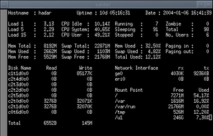 libstatgrab screenshot 1