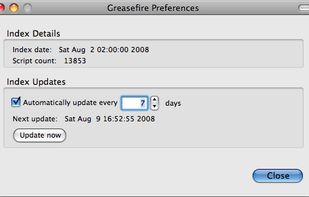 Greasefire screenshot 2