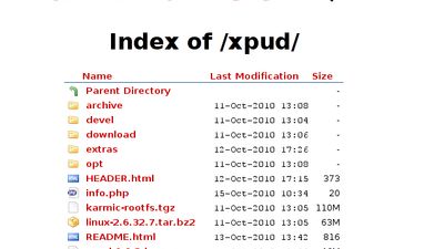 version 1.0.8 , default directory index & theme