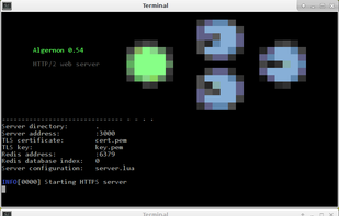 Running Algernon (screenshot from an earlier version).