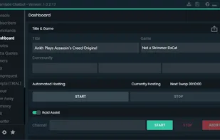 Streamlabs Chatbot Dashboard