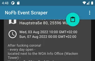 NoFb Event Scraper screenshot 2
