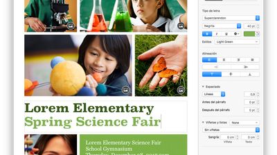 Science fair poster in Apple Pages.