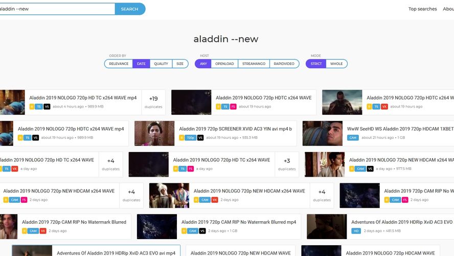 Aladdin on sale 2019 openload