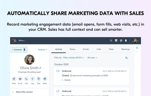 Automatically share marketing data with sales.