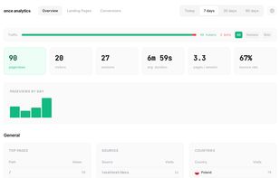 Once Analytics screenshot 1
