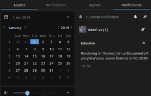 The Raven side panel provides an all-in-one center for accessing your calendar, controlling sound output and input, media playback and more. Raven also enables you to access missed notifications.